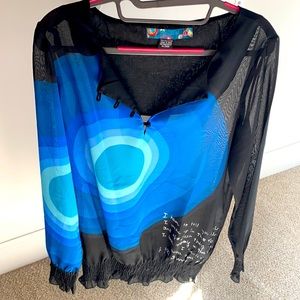 Sheer black women’s blouse